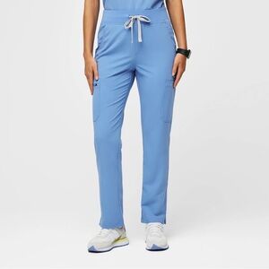 NWT Figs Women's Yola Skinny Scrub Pants Petite Ceil Blue Nurse Uniform Sz XLP